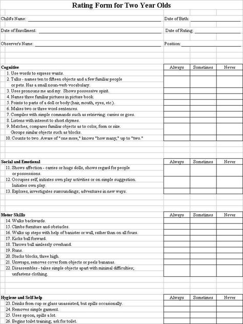 Toddler Assessment Forms Free Printable, Preschool Assessment Forms, Preschool Checklist, Preschool Portfolio, Conference Forms, Preschool Assessment, Starting A Daycare, Daycare Forms, Toddler Curriculum