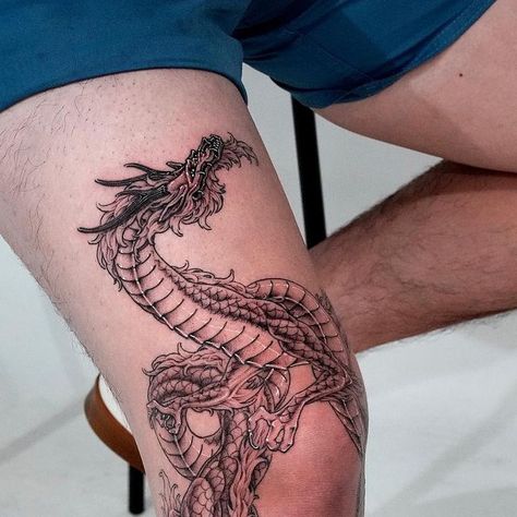 Men’s Dragon Tattoo, Men’s Full Thigh Tattoo, Dragon Leg Tattoo Men, Dragon Thigh Tattoo, Thigh Tattoo Men, Full Leg Tattoos, La Tattoo, Leg Tattoo Men, Dragon Tattoo