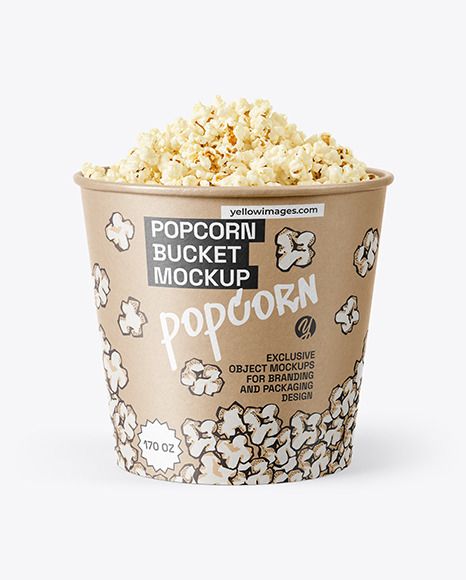 Get the ultimate takeaway bucket experience with this Kraft Popcorn Bucket Mockup.  This mockup is available for the purchase on Yellow Images only.  Sample design is not included in the download file. Paper Container, Popcorn Cups, Popcorn Packaging, Popcorn Containers, Cardboard Cartons, Popcorn Bucket, Paper Pop, Mockup Photoshop, Container Design