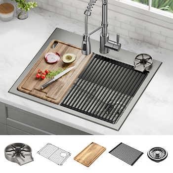 Black Stainless Steel Sink, Single Kitchen, Sink With Accessories, Residential Kitchen, Drainboard Sink, Drop In Kitchen Sink, Single Bowl Sink, Steel Kitchen Sink, Single Bowl Kitchen Sink