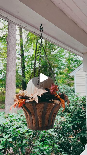 Deer Park Ironworks on Instagram: "Our hanging baskets can move through the seasons effortlessly. Their durable construction and replaceable coco liners help them always look fresh. 🍁 How are you updating your outdoor decor for the fall?" Pumpkin Hanging Basket, Fall Hanging Baskets, Front Steps, Deer Park, Hanging Basket, The Seasons, Hanging Baskets, Give Thanks, The Fall