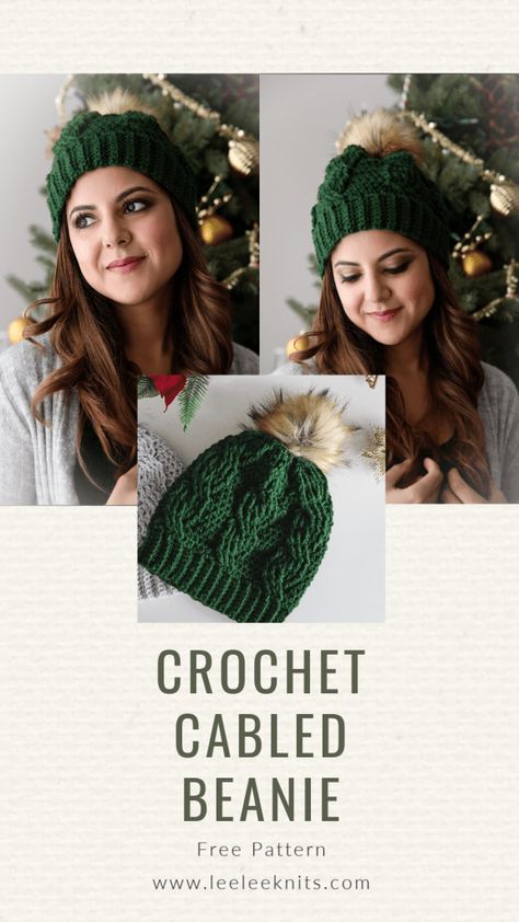 Crochet Cable Hat Pattern, Crochet Queen, Chunky Crochet Hat, Crochet Adult Hat, Diy Outfits, Crochet Geek, Crochet Cable, Crochet Hat Free, Crochet Knit Hat