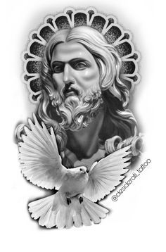 Jesus Statue Tattoo, Religious Tattoo Design, Religious Tattoo Sleeves, Religous Tattoo, Christus Tattoo, Religion Tattoos, Jesus Christ Tattoo, Jesus Tattoo Design, Tattoo Designs Drawings