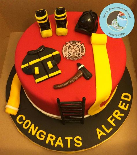 Firefighter Cakes, Firefighter Cake, Fireman Sam Cake, Fire Fighter Cake, Fireman Cake, Fire Cake, Firetruck Cake, Fireman Birthday, Firefighter Birthday