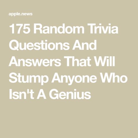 Random Trivia Questions And Answers, Trivia Questions And Answers For Adults, Funny Trivia Questions And Answers, Funny Trivia Questions, Random Trivia, Geography Quizzes, Movie Quizzes, Science Trivia, Music Trivia