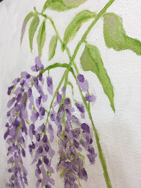 Wisteria Painting, Easy Watercolor Paintings, Shop Painting, Wisteria Tree, Artsy Ideas, Painting Purple, Violet Flowers, Peony Painting, Mosaic Pictures