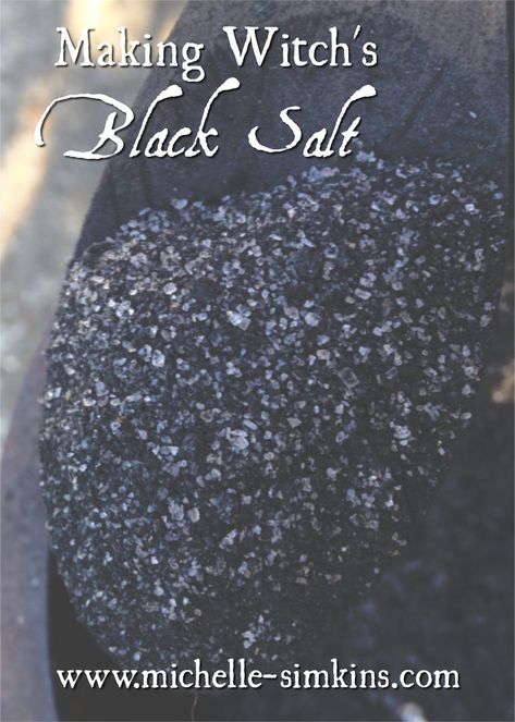 How To Make Black Salt For Protection, Witches Black Salt Recipe, How To Make Black Salt, How To Make Witches Black Salt, Black Salt Spells, How To Make Black Salt With Incense, Making Black Salt, Black Salt Recipe, Black Salt