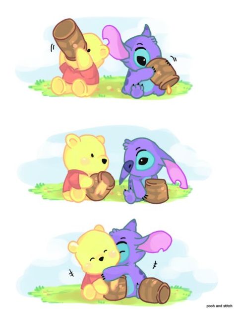 Are you kidding me this is the cutest thing ever Lilo Ve Stitch, Winnie The Pooh And Tigger, Pooh And Tigger, Disney Mignon, Animal Hugs, Lilo Et Stitch, Disney Animals, Art Disney, Old Disney