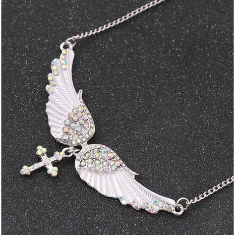 Thanks For Stopping By! While You're Here Please Take A Look At The Other Items In My Shop. Bundle And Save! About This Item: White Angel Wings & Cross Necklace With A/B Crystals Silver Tone Thank You For Looking! Condition: New With Tags White Angel Wings, Fashion Angels, Angel Wing Necklace, Biker Jewelry, Wing Necklace, Pearl Cream, Crystal Choker, Lady Biker, Necklace Women