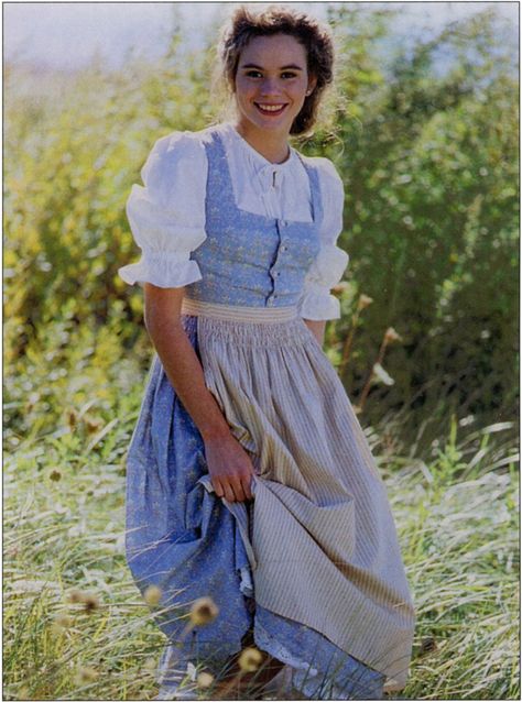 Folkwear Austrian Dirndl Dress / Jumper, Blouse and Apron Sewing Pattern 123 size 8-16 German, Swiss Style Drindl Dress Pattern, Dirndl Dress Pattern, Dirndl Pattern, Cottagecore Outfit Ideas, Drindl Dress, German Traditional Dress, Apron Sewing, Swiss Style, Apron Sewing Pattern