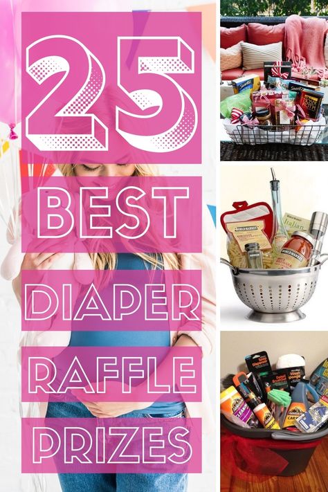 Gifts For Games At Baby Showers, Gift Basket Ideas For Prizes, Baby Shower Diaper Raffle Gift Basket Ideas, Gift Basket Ideas Coed, Shower Steamer Gift Ideas, Baby Shower Gift For Games, Prize Baskets For Showers, Gender Reveal Prize Ideas, Prize Basket Ideas For Showers