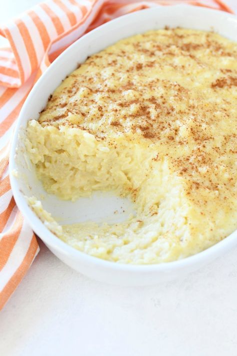 Portuguese Recipes Dessert, Sweet Rice Recipes, Portuguese Sweet Rice Recipe, Portuguese Recipes Traditional, Portuguese Sweet Rice, Portugese Recipe, Portuguese Baking, Portuguese Beans, Portuguese Rice Pudding