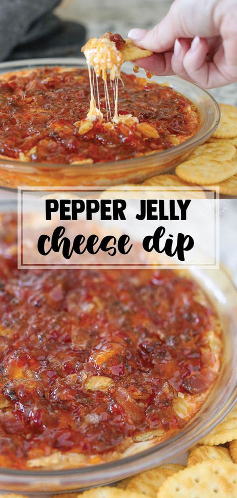 Pepper Jelly Cheese Dip Pepper Jelly Cheese Dip, Warm Appetizers, Cheesy Appetizer, Butter Crackers, Cheese Dip Recipes, Appetizers Easy Finger Food, Best Appetizer Recipes, Finger Foods Easy, Dip Recipes Easy