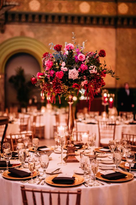 Jewel Tone Wedding Reception Decor, Wedding Estate Table Decor, Jewel Tone Table Decor, Jewel Toned Winter Wedding, Jewel Tone Wedding Flowers Centerpieces, Jewel Tone Wedding Florals, Jewel Tone Wedding Table Settings, Jewel Tone Centerpieces Wedding, Jewel Tone Floral Arrangements