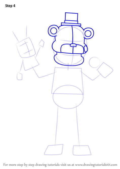 Learn How to Draw Funtime Freddy from Five Nights at Freddy's (Five Nights at Freddy's) Step by Step : Drawing Tutorials Fnaf References, Funtime Freddy, Base Drawing, Body Base, Body Base Drawing, Learn Drawing, Step Drawing, Learn How To Draw, Drawing Tutorials