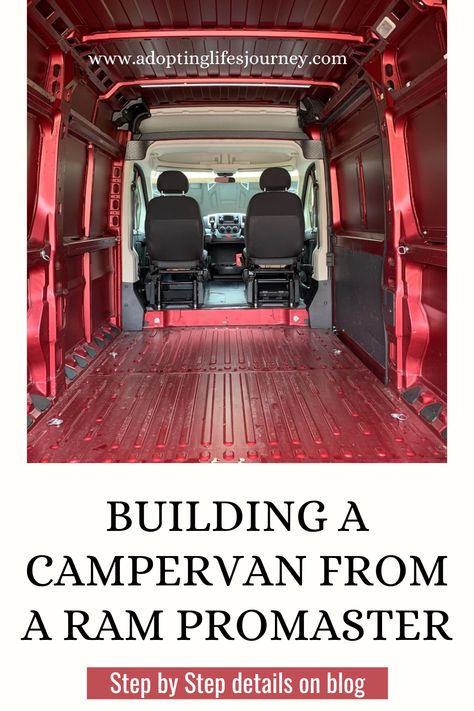 Step by step guide to building a campervan out of a Ram ProMaster Promaster Van Build, Dodge Ram 3500 Van Conversion, Ram Promaster Conversion Camper Van, Van Conversion Floor Plans, Self Build Campervan, Van Bed, Bug Screen, Van Wall, Campervan Life