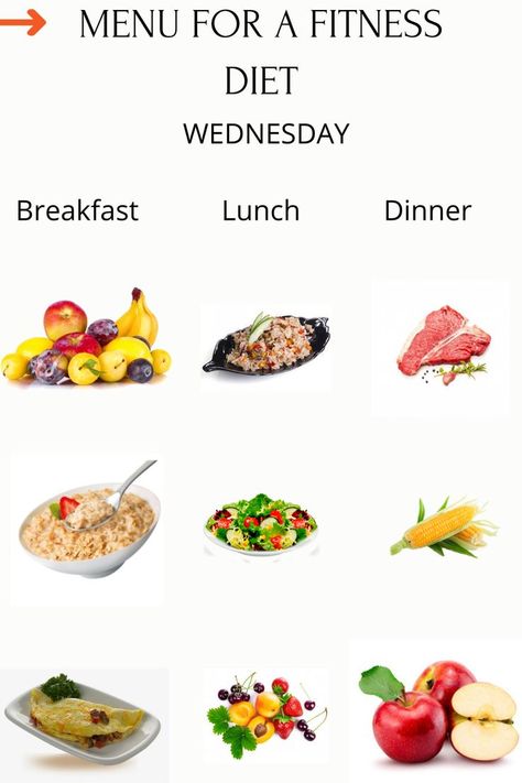 WEDNESDAY😱 1. Breakfast: fruit, omelet, oatmeal 2. Snack: cottage cheese mix with crushed banana 3. Lunch: Rice with fish, salad 4. Afternoon snack: berries or fruit, yoghurt 5. Dinner: white meat, vegetable salad, corn Menu for the day for the diet#detailed simple menu for 7 days#easy lose weight#overweight#effective diet#How to lose extra weight#how to lose weight fast?#weight loss menu#zoo diet#nutrition program#lose weight in a week#how to lose weight in a week#Slimming in 365 days#keto Rice With Fish, Fruit Yoghurt, Breakfast Fruit, Effective Diet, Simple Menu, Fish Salad, Nutrition Program, White Meat, Vegetable Salad