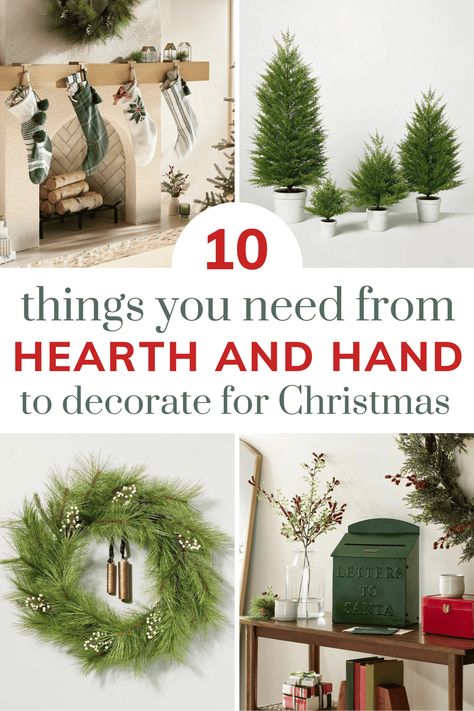 Joanna Gaines Christmas Decor, Hearth And Hand Christmas, Joanna Gaines Christmas, Decorate For Christmas, Fabric Christmas Trees, Christmas Bathroom, Cottage Style Decor, Chip And Joanna Gaines, Hearth And Hand