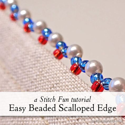 Bead Edging Tutorials, Beaded Edges Tutorials, Seminar Ideas, Edge Beading, Bead Edging, Beaded Edging, Needlepoint Finishing, Hand Pin, Learning To Embroider