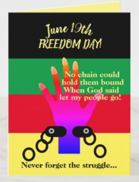 It's almost time to celebrate freedom day June 19th! Remember all the freedom fighters who fought for independence by sending out a unique and colorful Juneteenth card to a family, friend, or co-worker. #Juneteenth, #Juneteenth Cards, #African American Juneteenth Cards, #African American Greeting Cards, #African American Cards Good Morning Happy Juneteenth Quotes, June 19th Celebration, Happy Juneteenth Day Quotes, Good Morning Happy Juneteenth, Happy Juneteenth Quotes, Juneteenth Celebration Ideas, Kwanzaa Symbols, Happy Juneteenth Day, Juneteenth Quotes