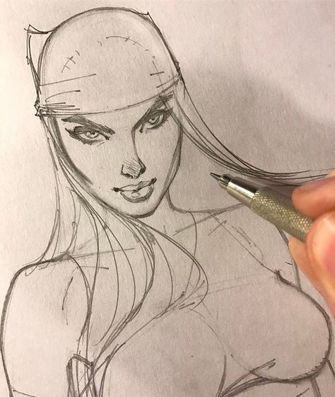 🌙✏️Some late night pencilling. #thingstocome #drawing #pencildrawing #comicbooks #art #comicbookart #elektra ⚔️ Scott Campbell Sketch, Danger Girl, J Scott Campbell, Comic Face, Marvel Heroines, Scott Campbell, Art Instructions, Art Style Inspiration, Comic Styles