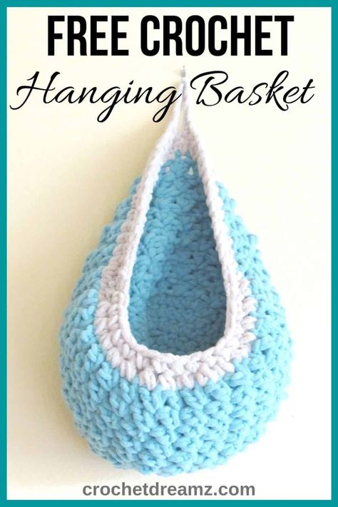 Crochet Hanging Basket, Crochet Basket Tutorial, Crochet Plant Hanger, Hanging Crochet, Crochet Hanging, Crochet Basket Pattern Free, Crochet Storage Baskets, Yarn Basket, Bernat Blanket