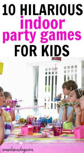 Hilarious games for an indoor birthday party! Kids will love playing these classic party games! These are great birthday party ideas for preschoolers or kids over 5. If you are looking for a low-cost party for your child, these party games are inexpensive and great for children of all ages. Party games for 7 year olds, indoor birthday party ideas for kids Indoor Party Games For Kids, Classic Birthday Party, Girls Birthday Party Games, Childrens Party Games, Indoor Party Games, Birthday Games For Kids, Indoor Birthday Parties, Party Games For Kids, Indoor Birthday