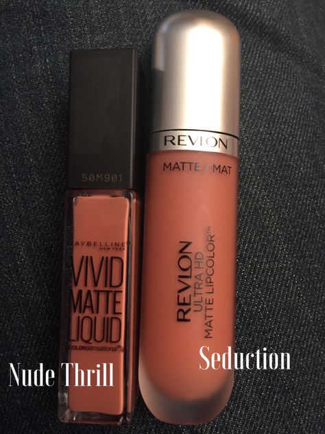 Revlon Liquid Lipstick, Revlon Matte Lipstick, Maybelline Vivid Matte Liquid, Revlon Matte, Lip Color Shades, Maybelline Lipstick, Natural Glowy Makeup, Mac Lipstick Shades, Maybelline Makeup