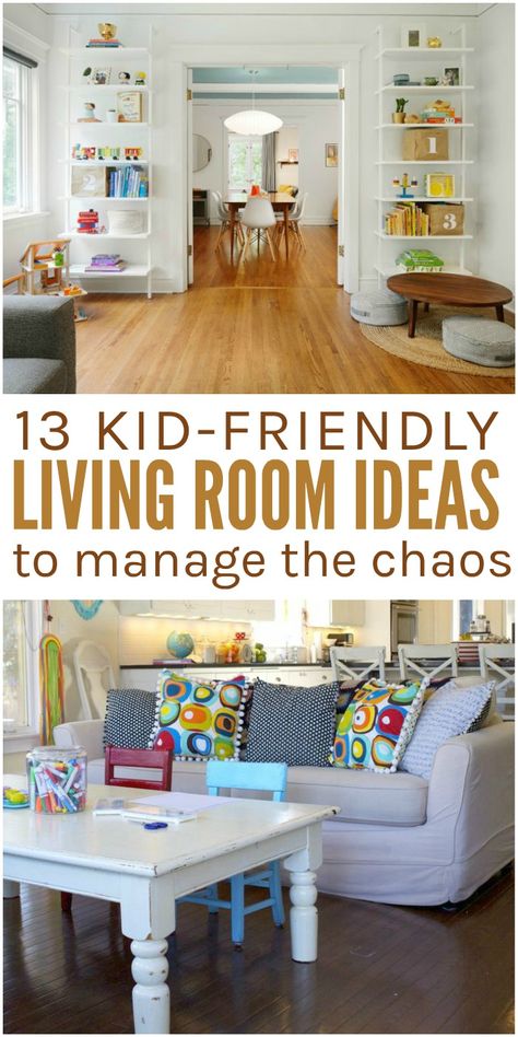 The perfect combination of pretty and functional, these kid friendly living room ideas will make your family living area better for the whole family. via @leviandrachel Kid Friendly Living Room Ideas, Kid Friendly Living Room, Family Friendly Living Room, Living Room Playroom, Kids Living Rooms, Interior Design Minimalist, Trendy Living Rooms, Living Room Remodel, Family Room Design