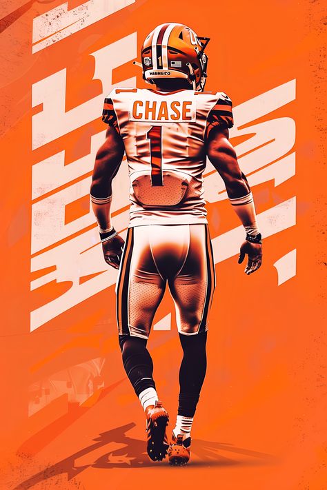 Ja'Marr Chase Cincinnati Bengals ,Football Coach Gift, Sports Poster, NFL Poster, Football Dad, NFL Gifts, NFL Wall Art, Football Poster Football Thanksgiving, Nfl Poster, Football Coach Gifts, Sport Graphics, Cincinnati Bengals Football, Poster Football, Nfl Football Art, Bengals Football, Art Football