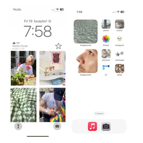 my lock and homescreen! don't repost. ios 16 inspo ideas Layout Homescreen Ideas, Iphone Layout Homescreen Ideas, Iphone Layout Homescreen, Lockscreen Themes, Layout Homescreen, Phone Layouts, Widget Design, Phone Inspo, Ios 11