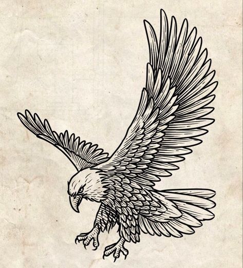 Eagle Drawing Tattoo, Eagle Tattoo Drawing, Tattoos Dark Art, Eagle Tattoo For Women, Eagle Tattoo Men, Eagle Tattoo Design, Adler Tattoo, Cute Animal Tattoos, Tattoo Cute