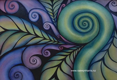 Harmony Raewyn Harris, Koru Art, Te Reo Maori, Maori Culture, Maori Patterns, Polynesian Art, Maori Designs, Calendar Art, Nz Art