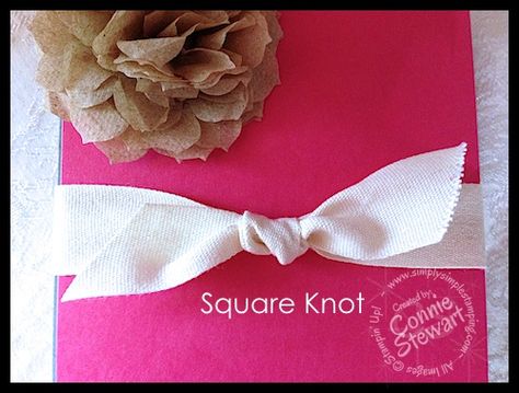 Video:  How to tie a square knot How To Tie A Square Knot Bow, How To Tie A Pretty Knot, How To Tie A Square Knot, Tie A Square Knot, Lucy Birthday, Simply Simple Stamping, Simple Cards Handmade, Diy Baby Clothes, Girl Time