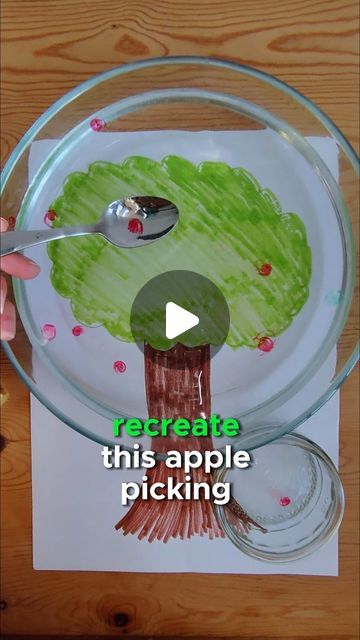 Emily Farrington | Play Coach on Instagram: "Use this floating whiteboard marker trick to create an apple picking activity for your little ones.  This activity is great for supporting; 🪡 Fine motor skills 🎬 Imagination 🔢 Counting  Adult supervision required  #preschoolactivities #learningthroughplay #diytoys #childhoodunplugged #sensoryplayideas #sensoryplaywithwater" Apple Picking Activity, Apple Activities For Kids, Kindy Art, Toddler Montessori Activities, Apple Week, Apple Drawing, Preschool Apple Theme, Theme Preschool, Apple Unit