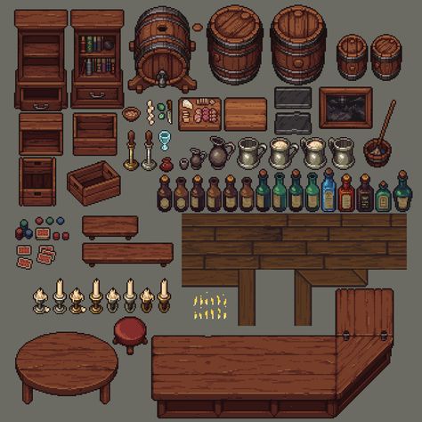 Pixel Game Assets, Pixel Art Characters Tutorials, Aseprite Tutorial, Topdown Pixelart, Pixel Art Characters 64x64, Pixel Art Game Background, Medieval Pixel Art, Tileset Pixel Art, Pixel Tileset