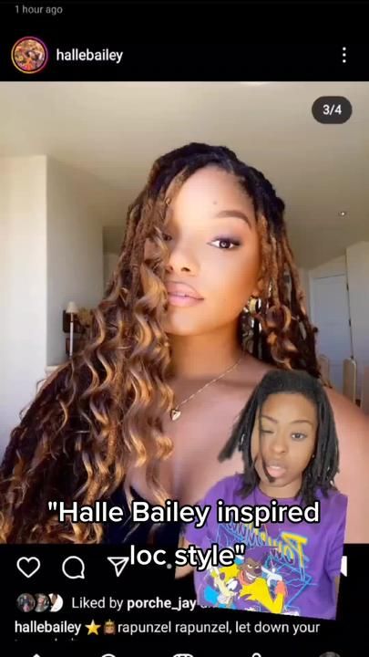 Chloe Bailey Loc Hairstyles, Halle Loc Styles, Halle Bailey Locs Styles, Chole Bailey Loc Styles, Chloe And Halle Locs Style, Halle Bailey Hairstyles, Chloe Bailey Locs, Chloe Bailey Hair, Chloe Bailey Hairstyles