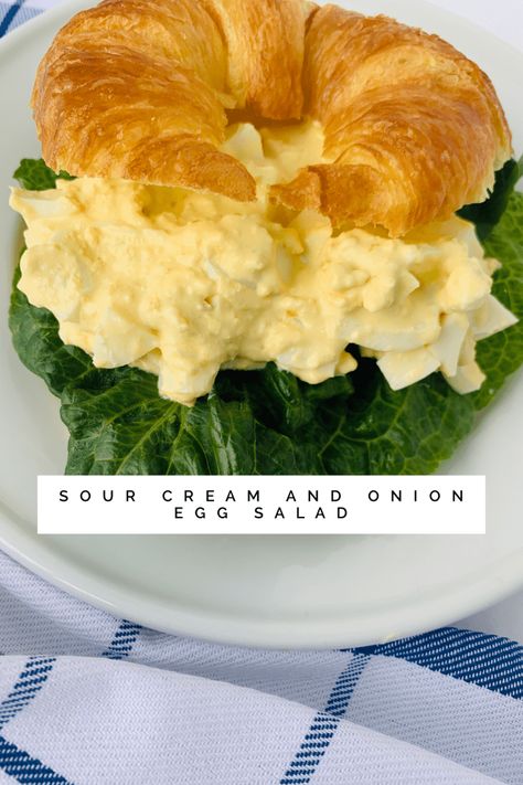 Sour Cream And Onion Dip, Simple Egg Salad, Creamy Egg Salad, Sandwich Spread Recipes, Classic Egg Salad Recipe, Make Sour Cream, Dyed Easter Eggs, Classic Egg Salad, Breakfast Egg Casserole