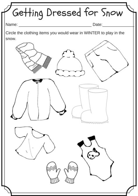 Winter Weather Wear Preschool Worksheet – What would you wear on a cold day? Winter Kindergarten Worksheets, Preschool Winter Worksheets, Clothes Worksheet, Seasons Worksheets, Weather Worksheets, Clothing Themes, Winter Kindergarten, Winter Preschool, Weather Activities