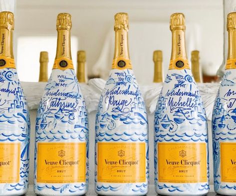 Capri Party, Abba Party, Champaign Bottle, Painted Champagne Bottle, Custom Champagne Bottle, Engagement Party Planning, Beach House Gift, Hand Painted Bottles, Bride Shower