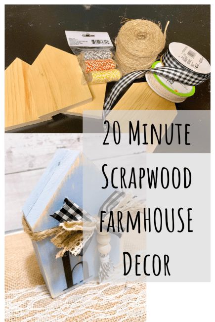 Wood Farmhouse Decor, Woodwork Ideas, Scrap Wood Crafts, Wood Houses, Wood Block Crafts, Farmhouse Crafts, Wood Farmhouse, Easy Wood, Wooden Craft