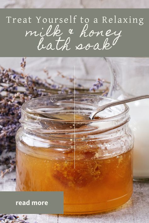 Why have milk and honey been cherished for centuries for their skincare benefits? Learn about the anti-inflammatory, moisturizing, and healing properties of these two ingredients and how they synergize when combined. Plus, get an easy-to-follow recipe for your own milk and honey bath soak. Milk And Honey Bath Soak, Honey Bath Soak, Milk And Honey Bath, Benefits Of Milk, Bath Soak Recipe, Honey Bath, Homemade Facial Mask, Milk Honey, Milk Bath