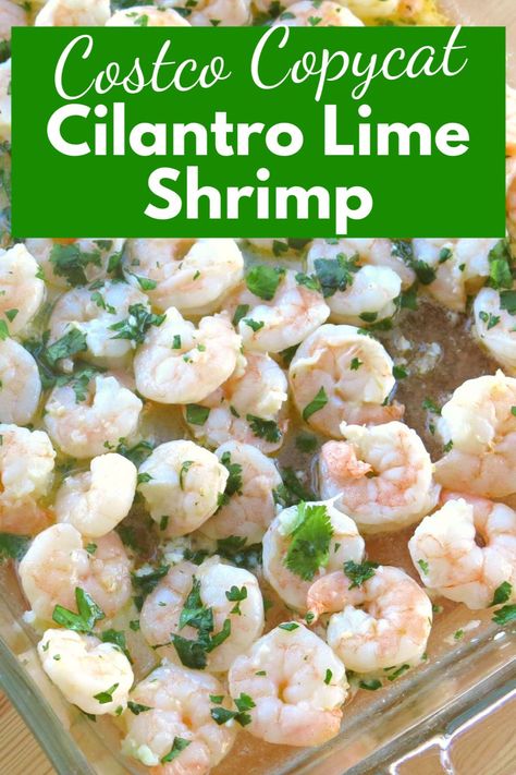 This Cilantro Lime Shrimp is a delicious copycat of the popular cold salad at Costco. It's perfect for tacos, pasta, and more, so get creative with it! With the fresh taste of cilantro, the zing of the lime juice, and the succulent shrimp, this dish is sure to tantalize your taste buds! Save it to your seafood board! Cilantro Shrimp Recipes, Seafood Board, Costco Copycat, Shrimp Meal Prep, Cilantro Shrimp, Seafood Dinner Recipes, Mexican Seafood, Cilantro Lime Shrimp, Roasted Shrimp