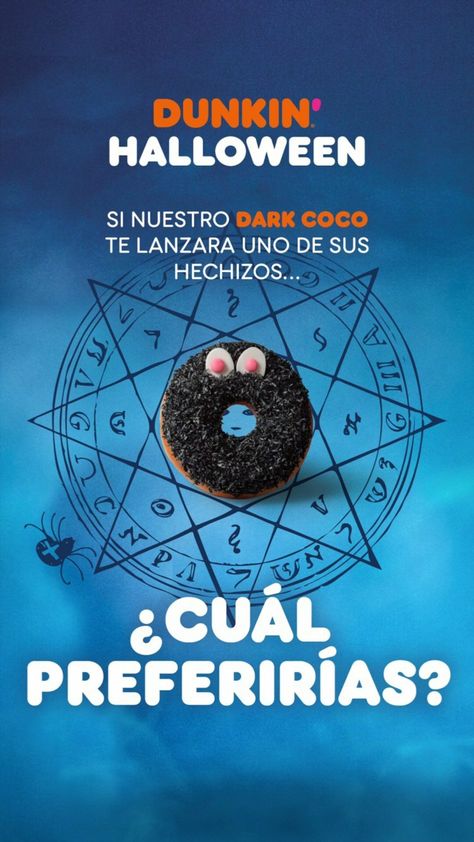 #halloween #Donas #publicidad #stories #dunkin donuts #donuts #advertising Donuts Advertising, Donuts Donuts, Halloween Donuts, Halloween Social, 광고 디자인, Publicidad Creativa, Food Advertising, Social Media Campaign, Ideas Halloween