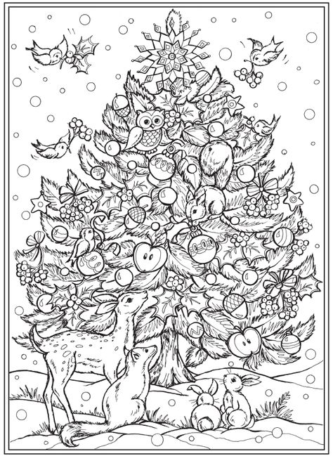 Dover Coloring Pages, Christmas Colouring Pages, Christmas Colouring, Free Christmas Coloring Pages, Christmas Coloring Sheets, Dover Publications, Detailed Coloring Pages, Christmas Coloring Books, Coloring Supplies