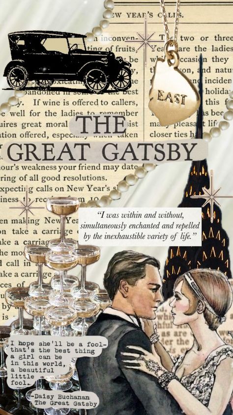 #thegreatgatsby #1920s #vintage #gatsby #party #champagne #wallpaper #art #collageart #retro #books #movies #vibes #aesthetic #oldmoney 1920s Rich Aesthetic, Jordan Baker Gatsby Aesthetic, The Great Gatsby Aesthetic Outfits, Daisy Great Gatsby Aesthetic, Great Gatsby Mood Board, Great Gatsby Book Aesthetic, Great Gatsby Collage, The Great Gatsby Aesthetic Wallpaper, Gatsby Aesthetic Wallpaper