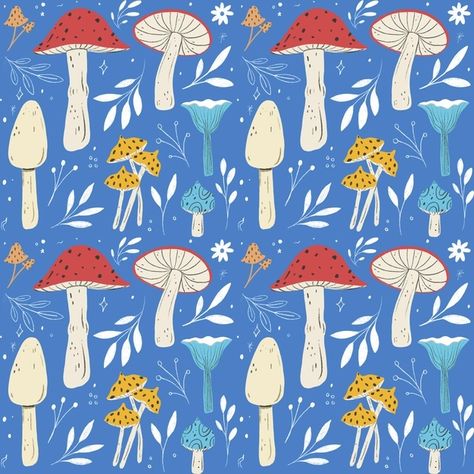 Mushroom Fabric, Surface Pattern Design Inspiration, Illustration Simple, Origami Patterns, Easy Drawing Tutorial, Pattern Design Inspiration, Design Mandala, Drawing Simple, Mushroom Design