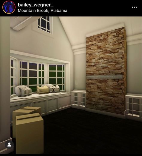 Bloxburg Farmhouse Ideas Interior, Bloxburg Empty Space Ideas, Bloxburg Realistic, Bloxburg Inspiration, Bloxburg Homes, Bloxburg City, Bloxburg Hacks, Bessie Coleman, Castle House Design