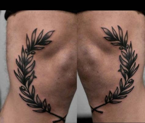 Tattoo Leaves, Anubis Tattoo, Greek Tattoos, Knee Tattoo, Laurel Wreath, Leaf Tattoos, Maple Leaf Tattoo, Flower Tattoo, Tattoo Ideas