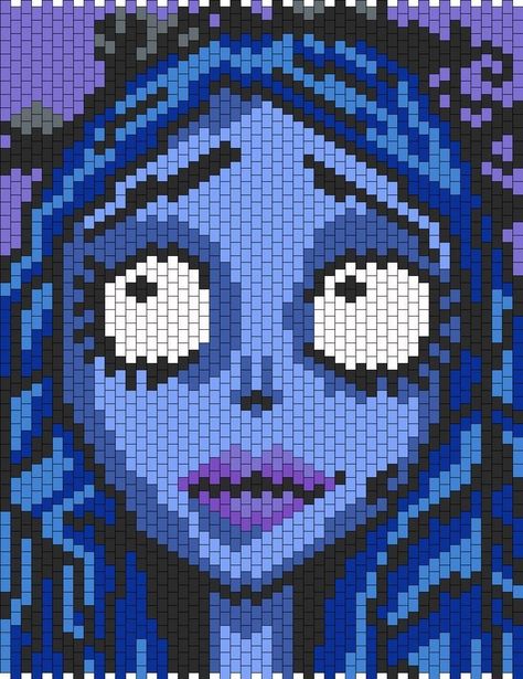 Corpse Bride Crochet, Emily The Corpse Bride, Bride Crochet, The Corpse Bride, Picture Graphs, Graph Crochet, 8bit Art, Pattern Maker, Pixel Crochet